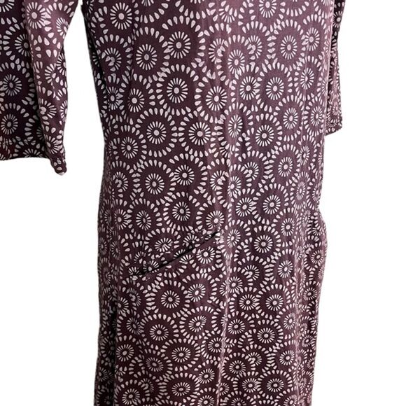 ZIG ZAG ASIAN COLLECTION Organic Cotton Purple Plum Knit Knee Length Dress sz S - Picture 6 of 16